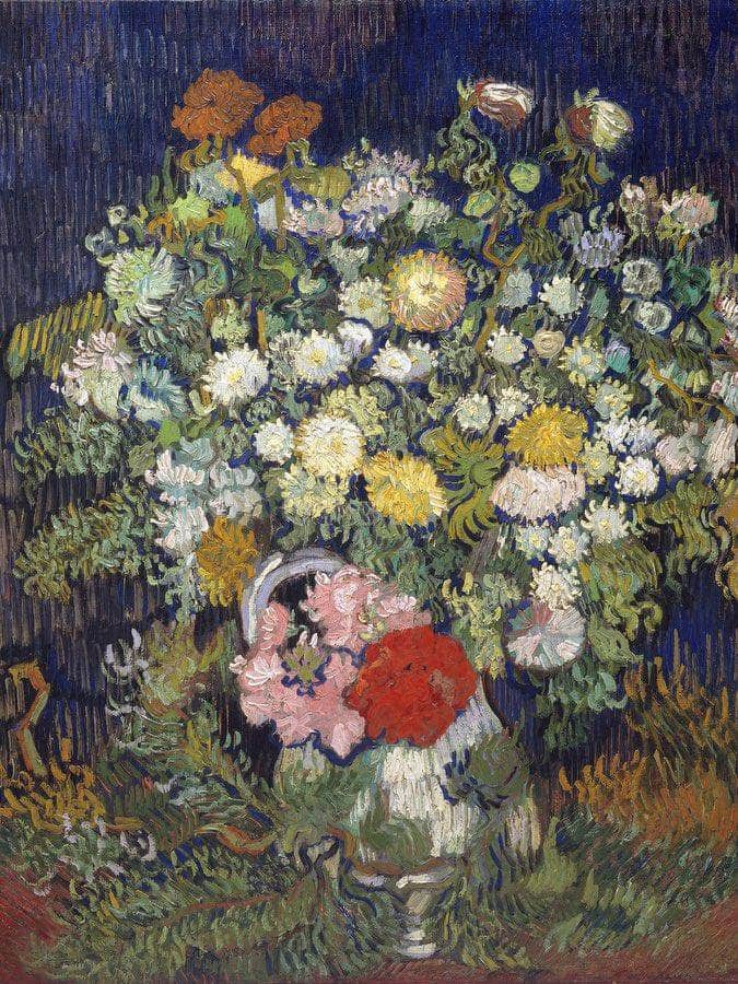 Bouquet Of Flowers In A Vase By Vincent Van Gogh Fine Art Print