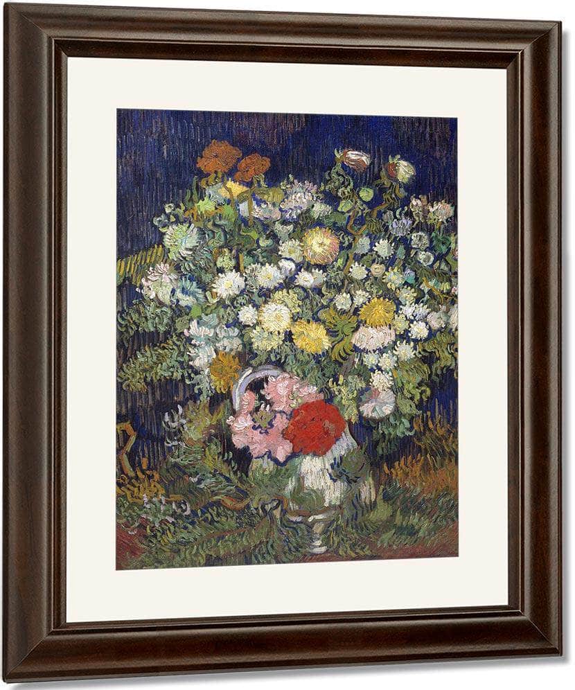 Bouquet Of Flowers In A Vase By Vincent Van Gogh Fine Art Print
