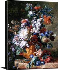 Bouquet Of Flowers In An Urn Painting Jan Van Huysum Canvas Art Fine Art Print