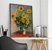 Bouquet Of Sunflowers Painting Claude Monet Canvas Art Fine Art Print
