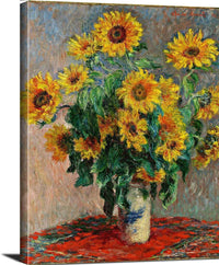 Bouquet Of Sunflowers Painting Claude Monet Canvas Art Fine Art Print
