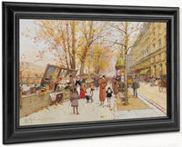Bouquinistes Quai Du Louvre Paris By Eugene Galien Laloue Fine Art Print