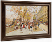 Bouquinistes Quai Du Louvre Paris By Eugene Galien Laloue Fine Art Print