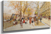 Bouquinistes Quai Du Louvre Paris By Eugene Galien Laloue Fine Art Print
