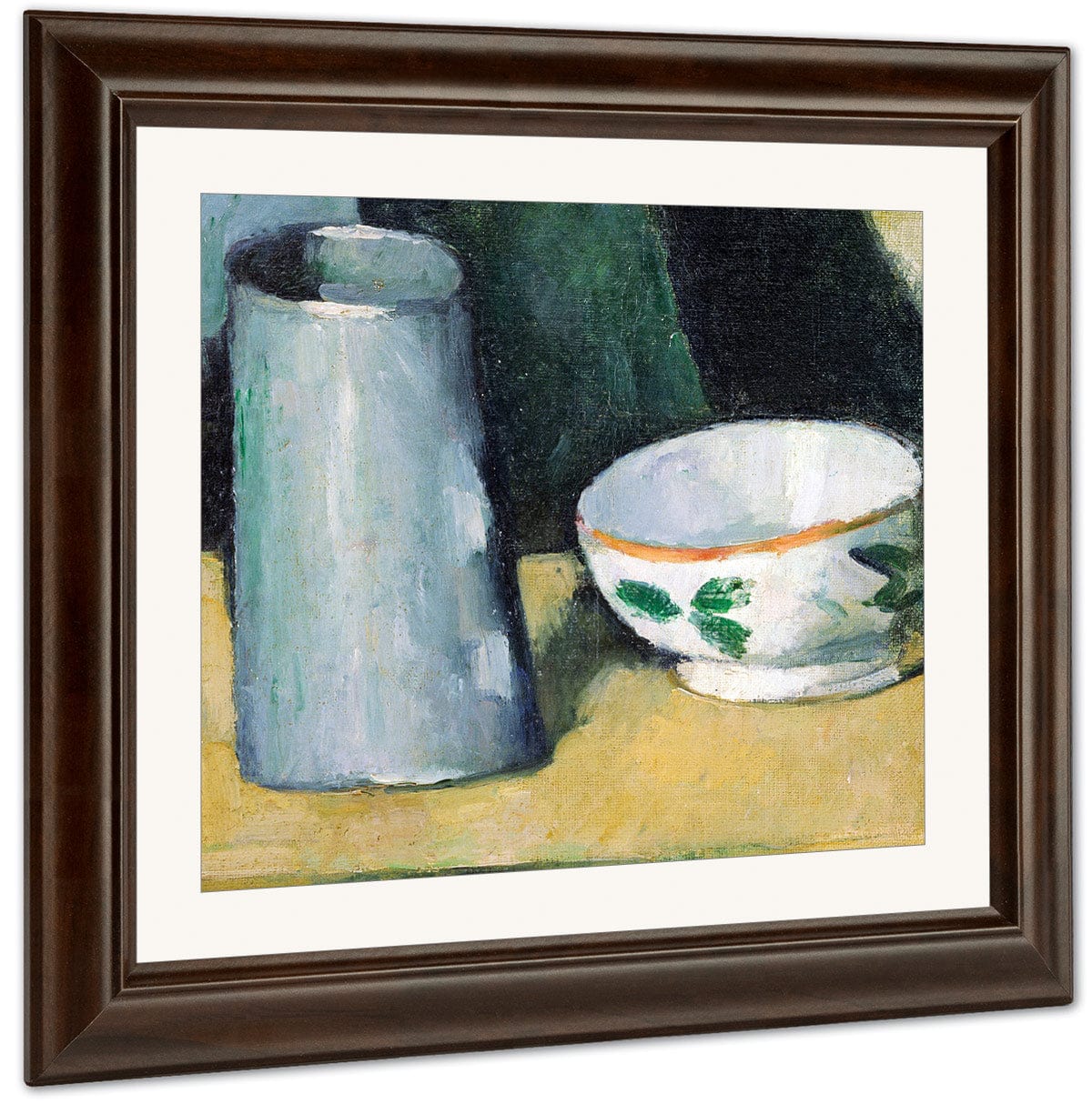 Bowl And Milk Jug By Paul Cezanne Fine Art Print