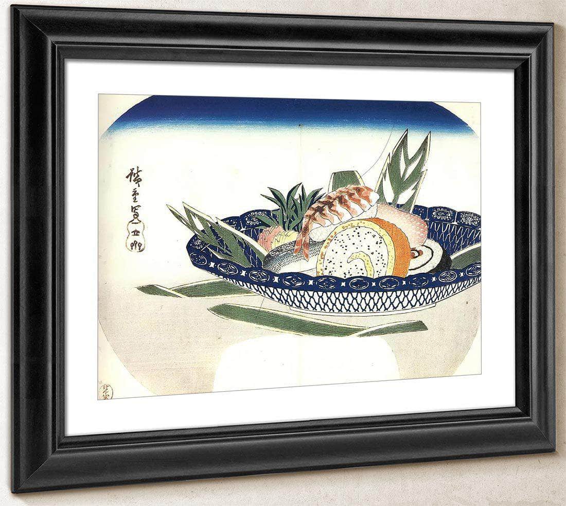 Bowl Of Sushi By Hiroshige Fine Art Print