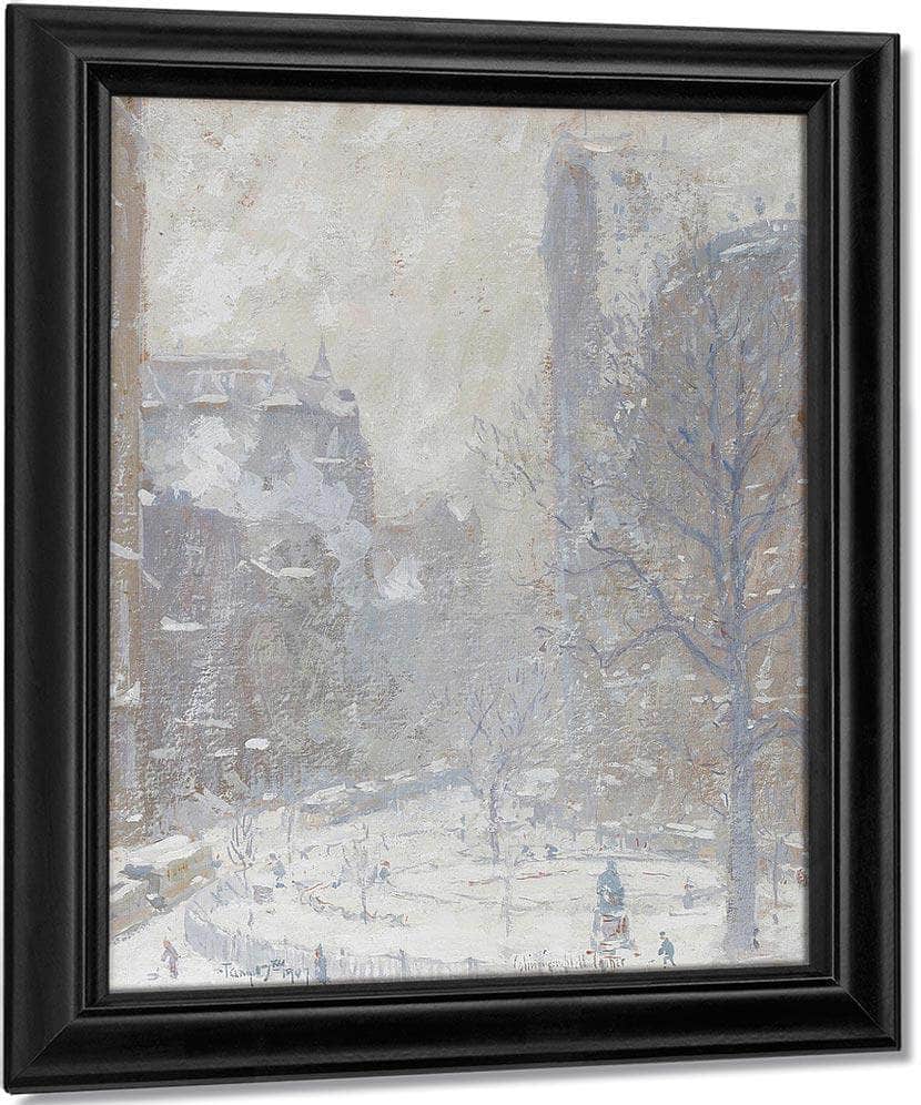 Bowling Green, A Blizzard, 1907 By Colin Campbell Cooper Fine Art Print