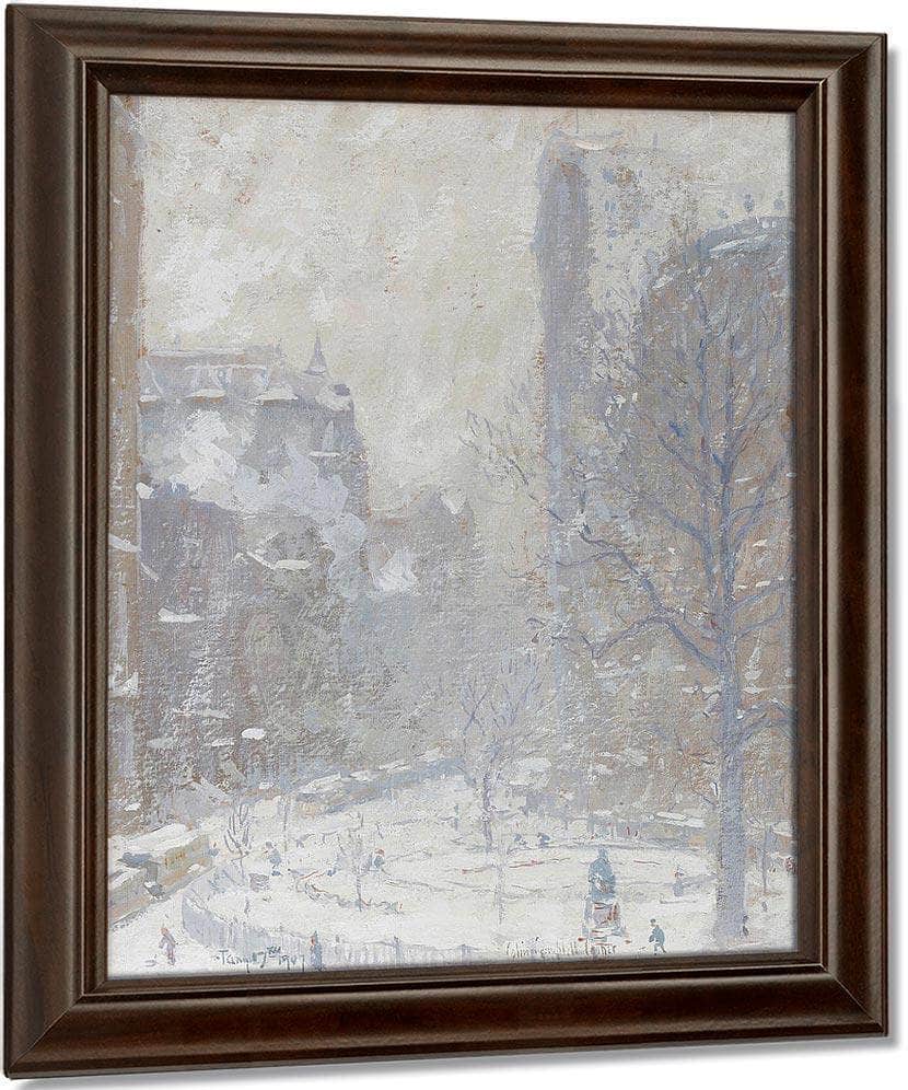 Bowling Green, A Blizzard, 1907 By Colin Campbell Cooper Fine Art Print