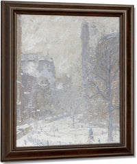 Bowling Green, A Blizzard, 1907 By Colin Campbell Cooper Fine Art Print