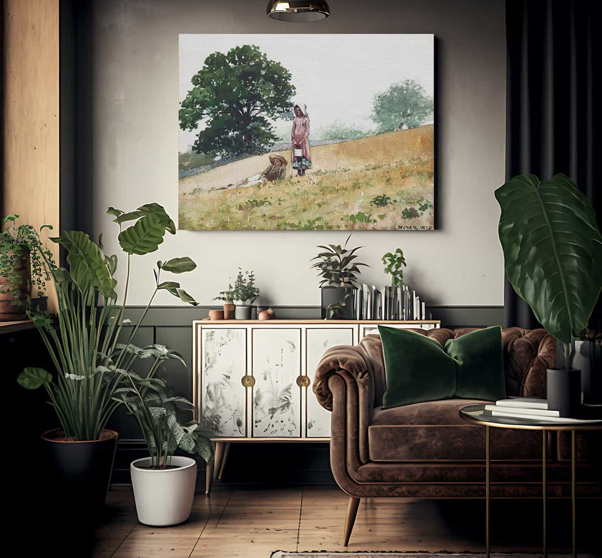 Boy And Girl On A Hillside 1878 By Winslow Homer Fine Art Print