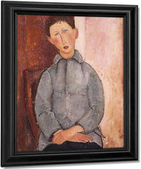 Boy In A Blue Shirt By Amedeo Modigliani Fine Art Print