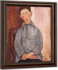 Boy In A Blue Shirt By Amedeo Modigliani Fine Art Print