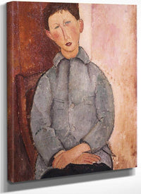 Boy In A Blue Shirt By Amedeo Modigliani Fine Art Print