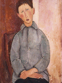 Boy In A Blue Shirt By Amedeo Modigliani Fine Art Print