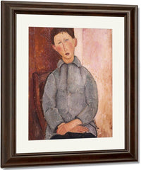 Boy In A Blue Shirt By Amedeo Modigliani Fine Art Print
