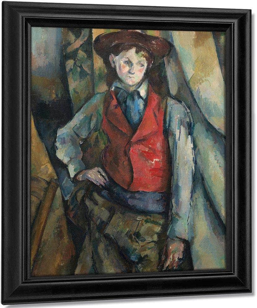 Boy In A Red Waistcoat 1890 By Paul Cezanne Fine Art Print