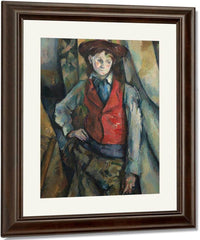 Boy In A Red Waistcoat 1890 By Paul Cezanne Fine Art Print
