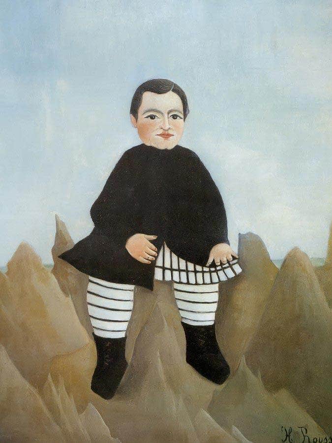 Boy On The Rocks 1895 1897 By Henri Rousseau Fine Art Print
