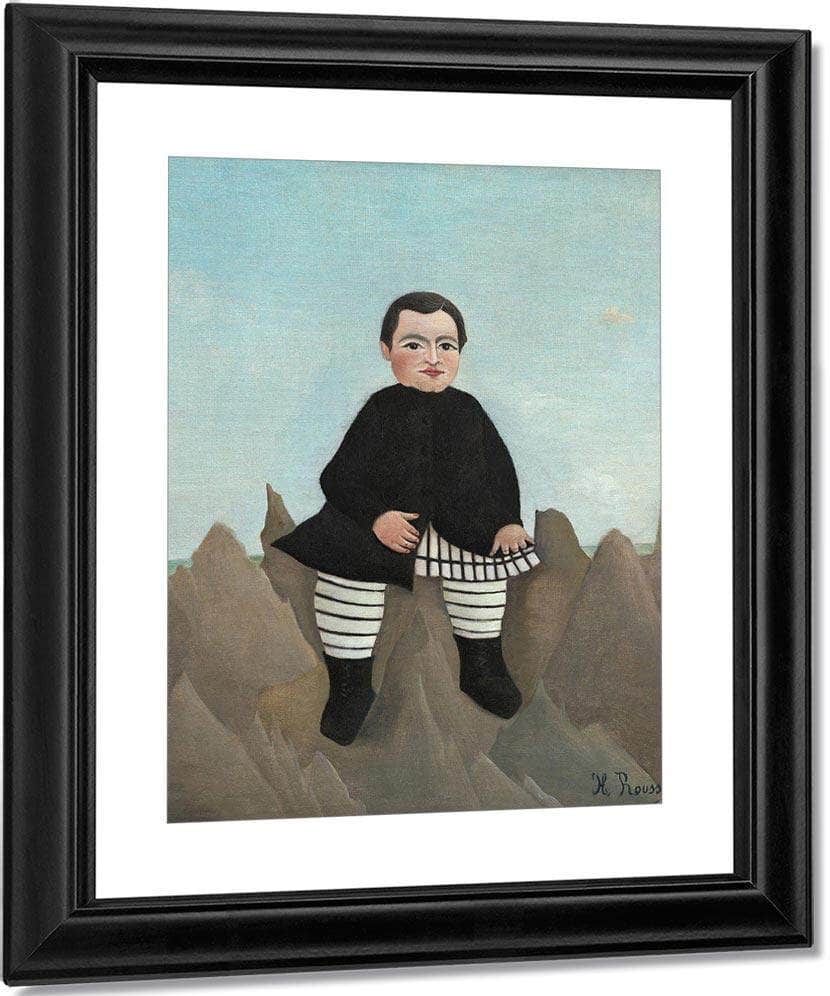 Boy On The Rocks By Henri Rousseau Fine Art Print