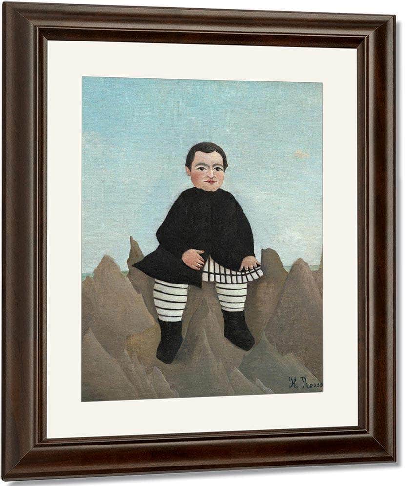 Boy On The Rocks By Henri Rousseau Fine Art Print