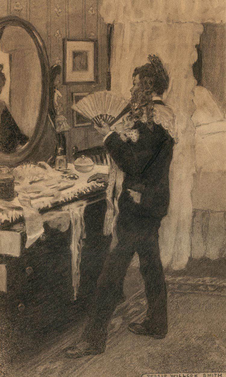 Boy Playing Dress Up Story Illustration By Jessie Willcox Smith Fine Art Print