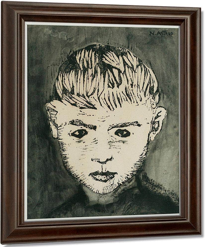 Boy's Head By Nicolai Astrup Fine Art Print