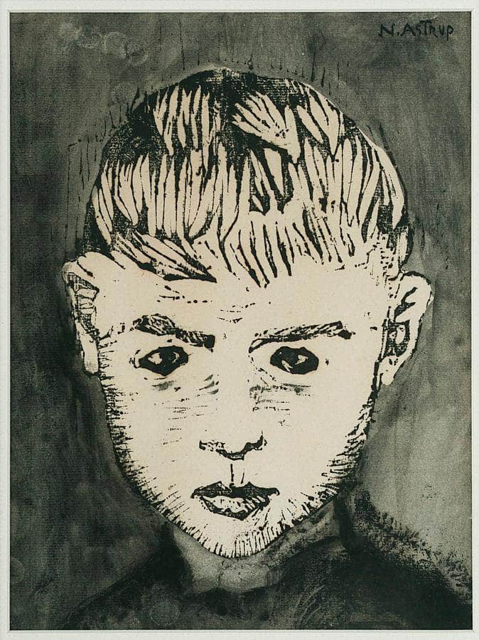 Boy's Head By Nicolai Astrup Fine Art Print