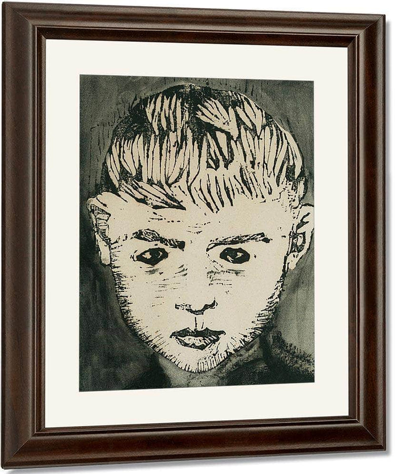 Boy's Head By Nicolai Astrup Fine Art Print