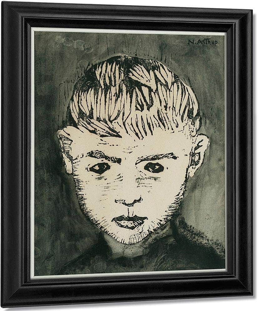 Boy's Head By Nicolai Astrup Fine Art Print