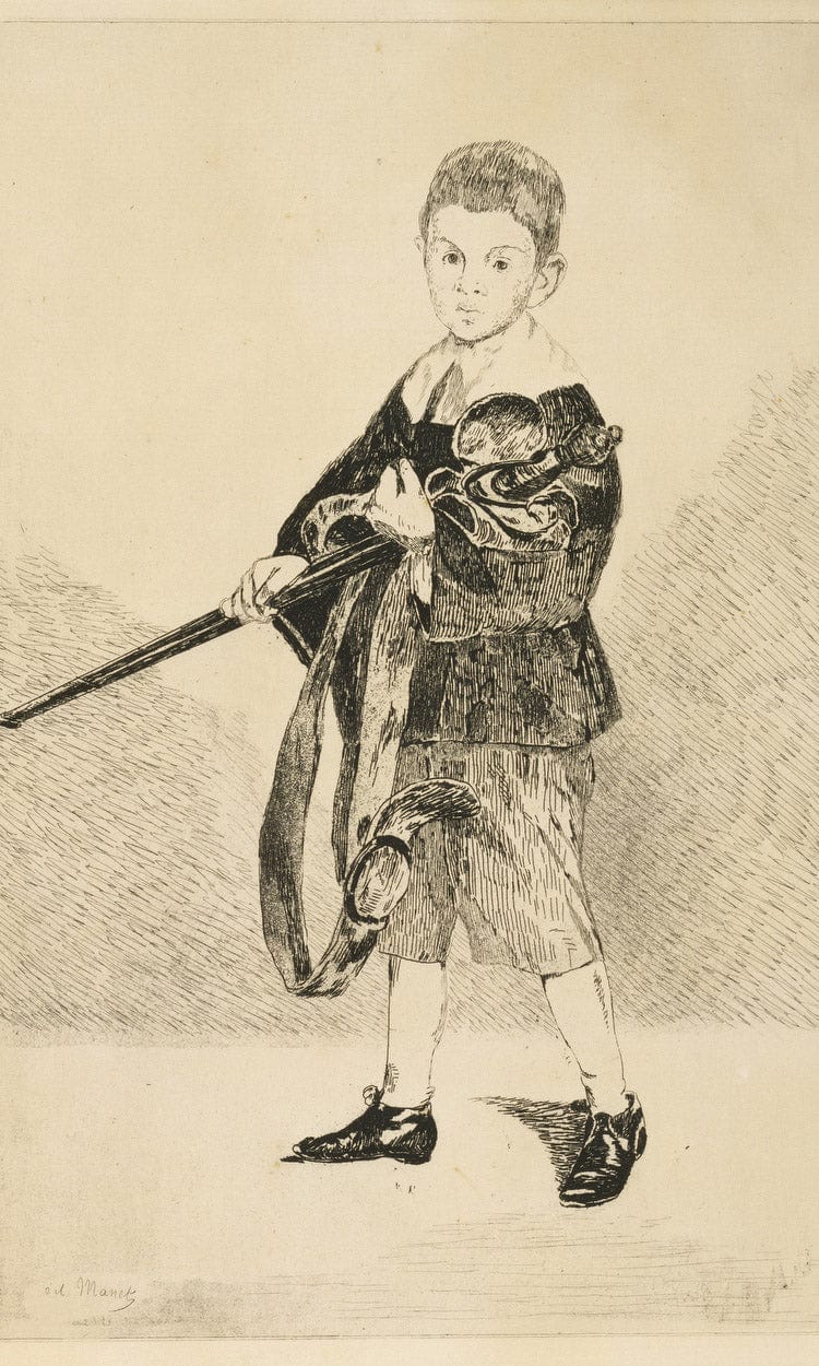 Boy With The Sword By Edouard Manet Fine Art Print