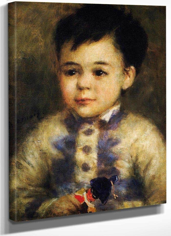 Boy With Toy Soldier  By Pierre August Renoir Fine Art Print