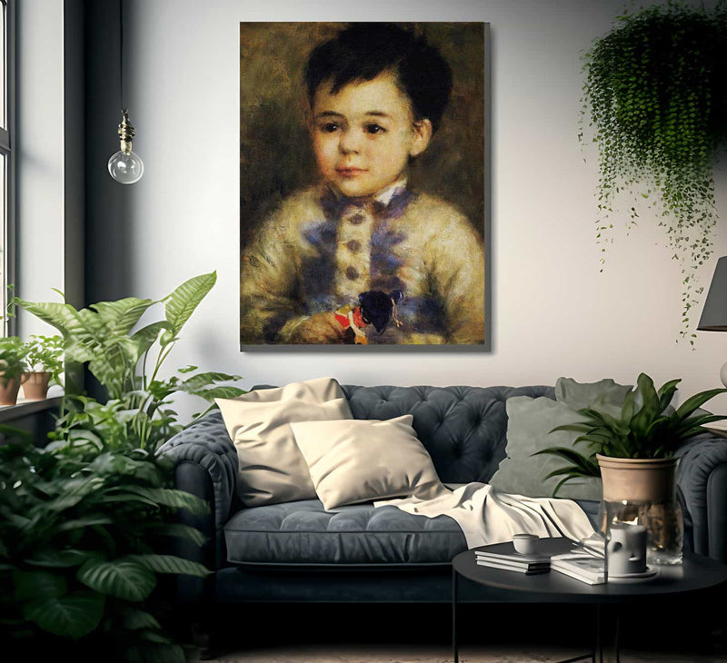 Boy With Toy Soldier  By Pierre August Renoir Fine Art Print