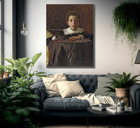 Boy With Toy Soldiers By Antonio Mancini Fine Art Print