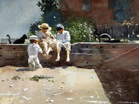 Boys And Kitten By Winslow Homer Fine Art Print