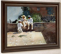 Boys And Kitten By Winslow Homer Fine Art Print