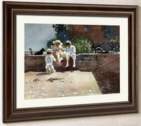 Boys And Kitten By Winslow Homer Fine Art Print