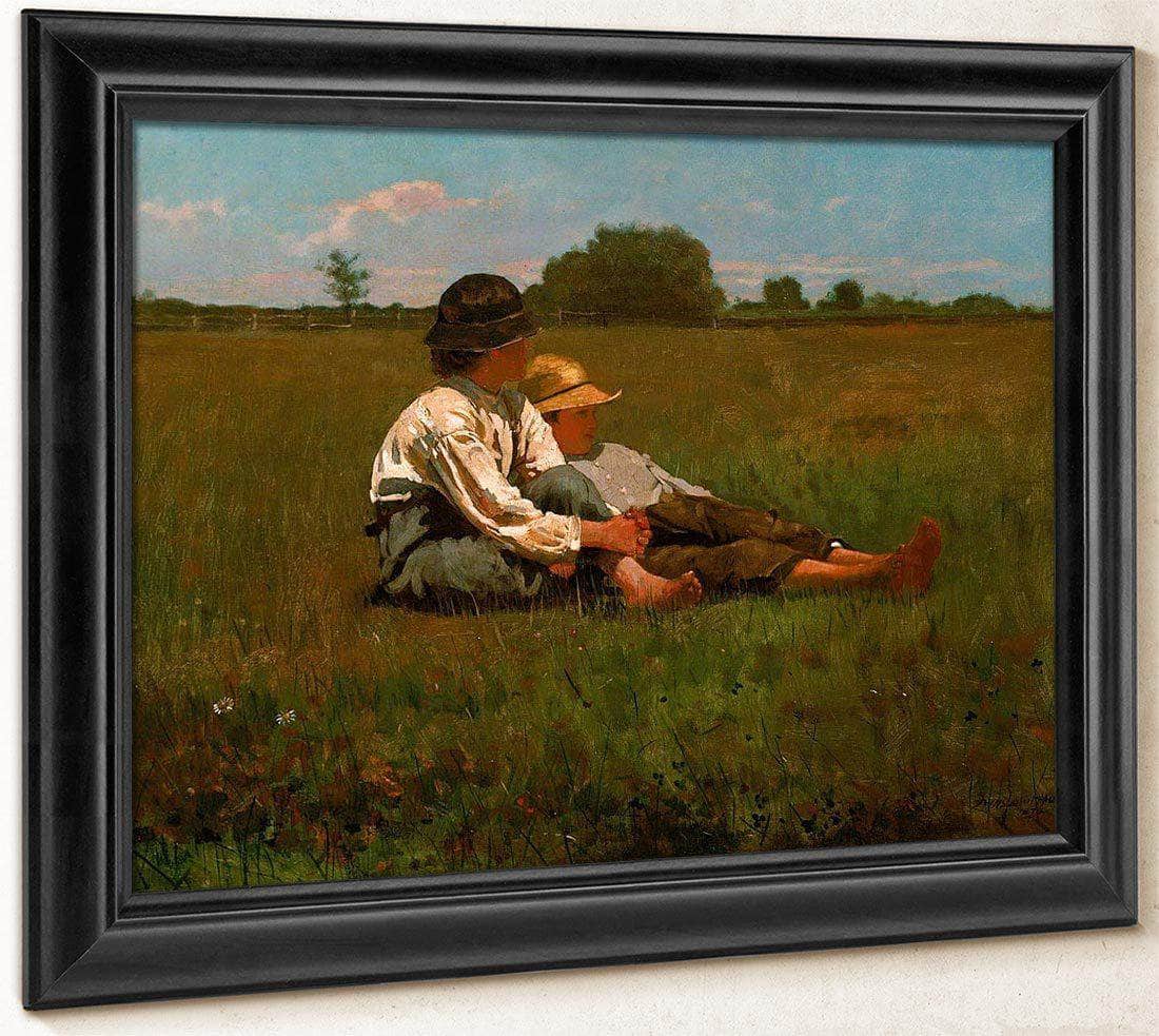 Boys In A Pasture By Winslow Homer Fine Art Print