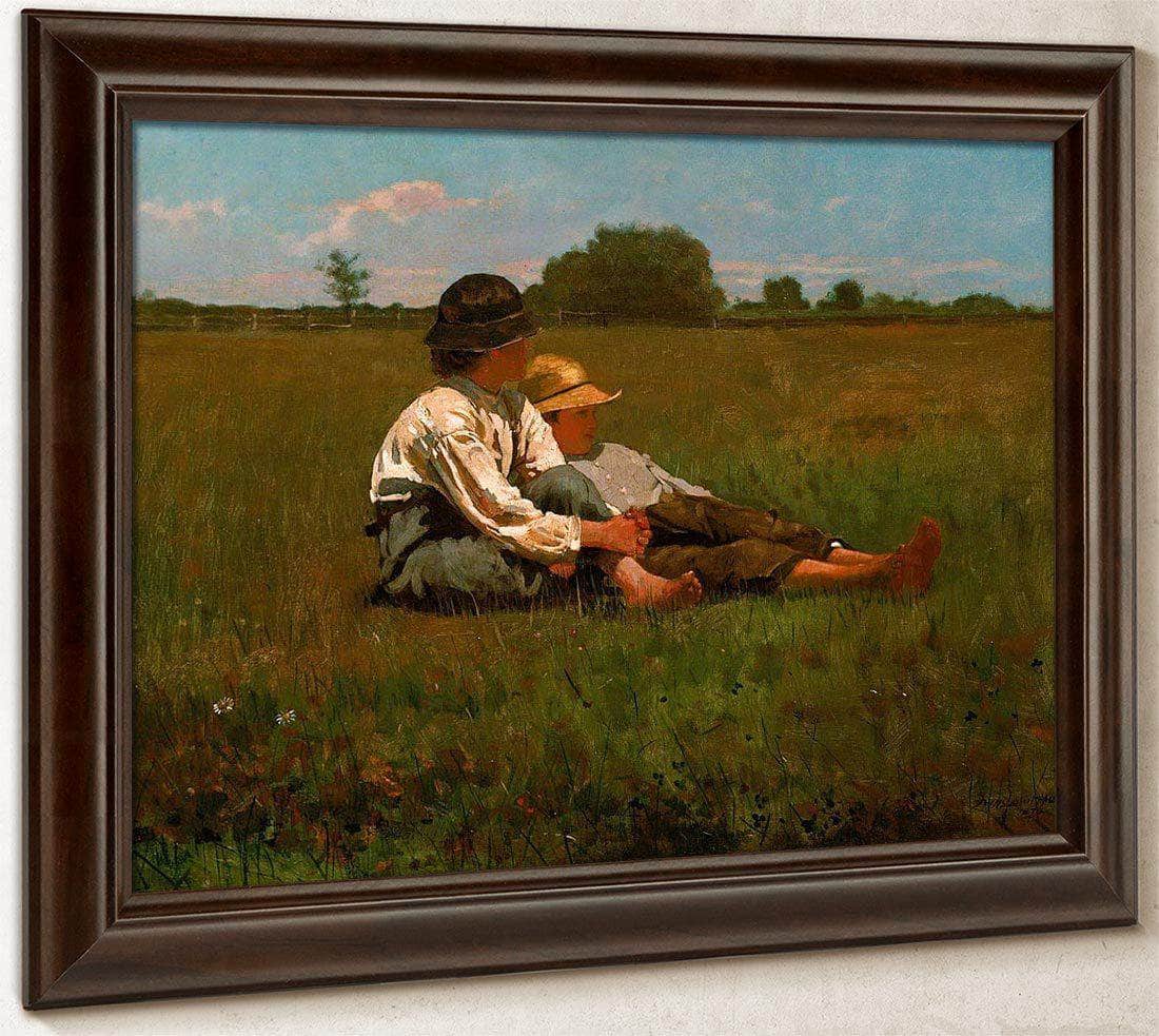 Boys In A Pasture By Winslow Homer Fine Art Print