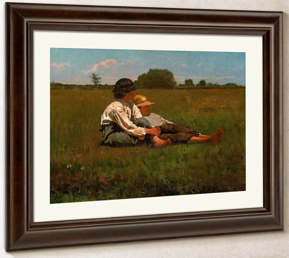Boys In A Pasture By Winslow Homer Fine Art Print