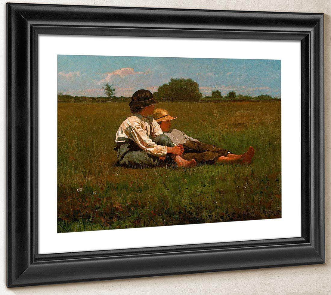 Boys In A Pasture By Winslow Homer Fine Art Print