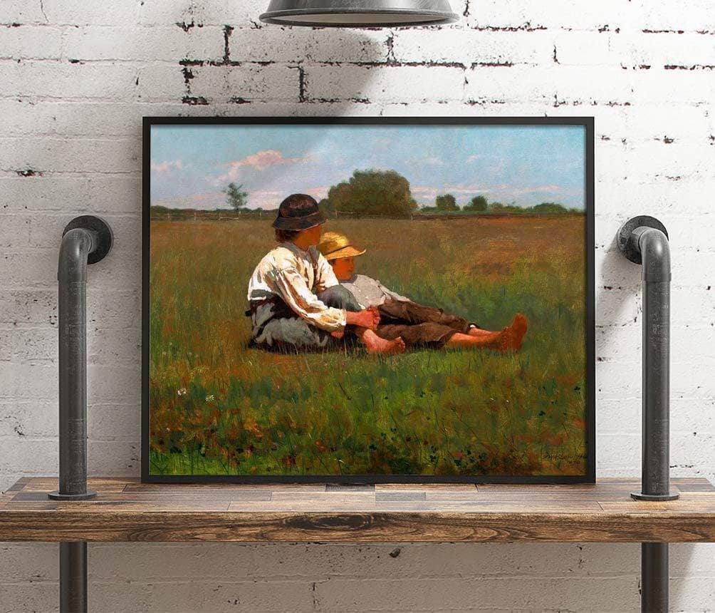 Boys In A Pasture Painting Winslow Homer Canvas Art Fine Art Print