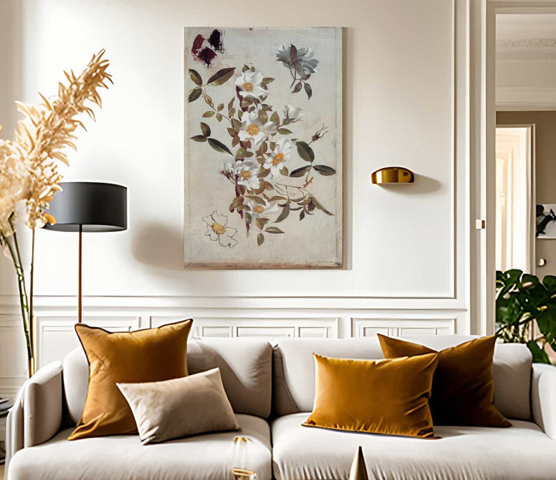 Branches And Cherokee Roses By Martin Johnson Heade Fine Art Print