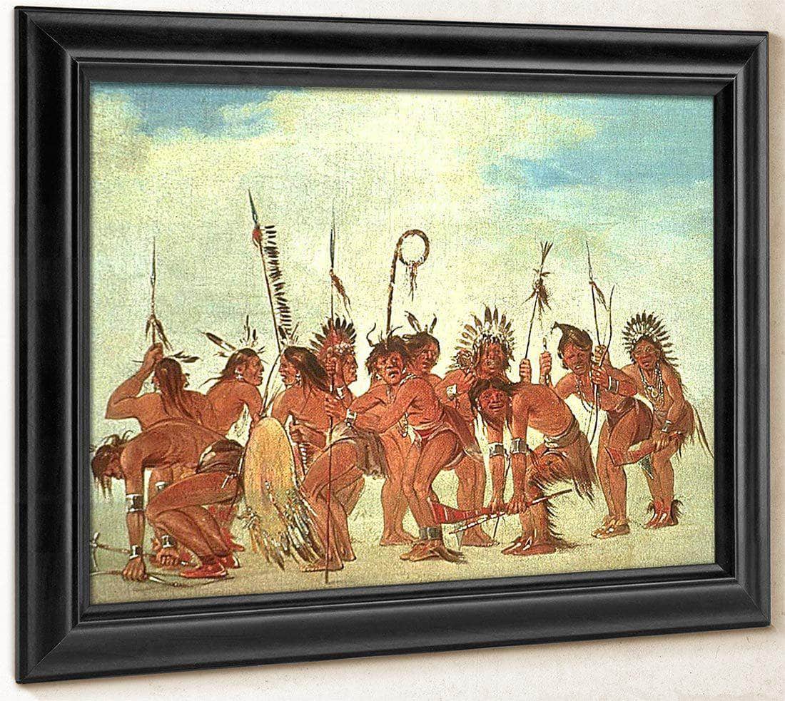 Braves' Dance At Fort Snelling By George Catlin Fine Art Print