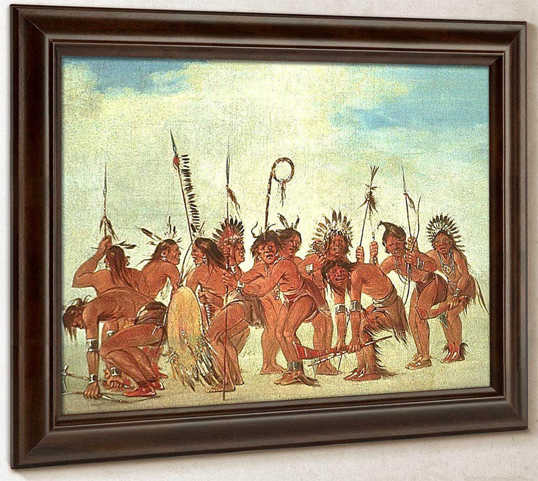 Braves' Dance At Fort Snelling By George Catlin Fine Art Print