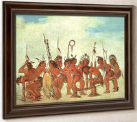 Braves' Dance At Fort Snelling By George Catlin Fine Art Print