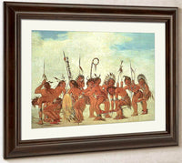 Braves' Dance At Fort Snelling By George Catlin Fine Art Print