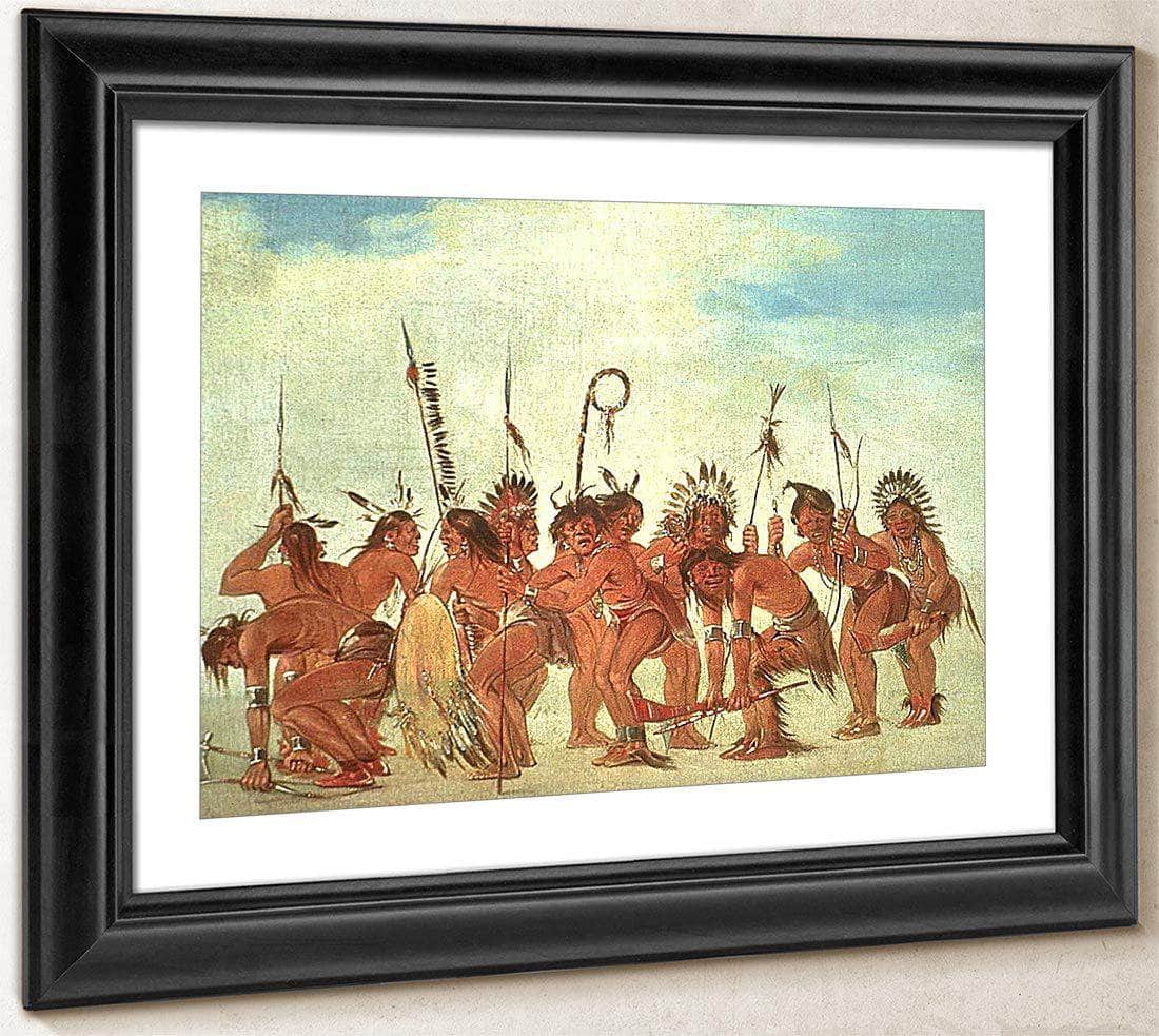 Braves' Dance At Fort Snelling By George Catlin Fine Art Print