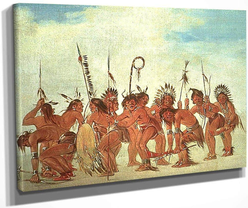 Braves' Dance At Fort Snelling By George Catlin Fine Art Print