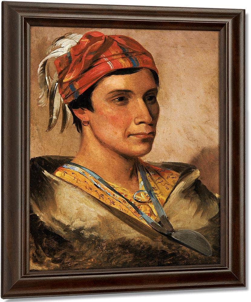 Bread, Chief Of The Tribe By George Catlin Fine Art Print