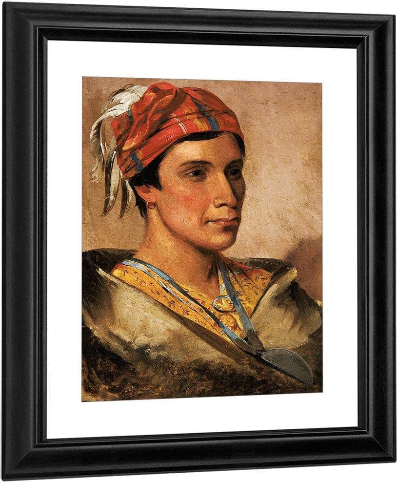 Bread, Chief Of The Tribe By George Catlin Fine Art Print